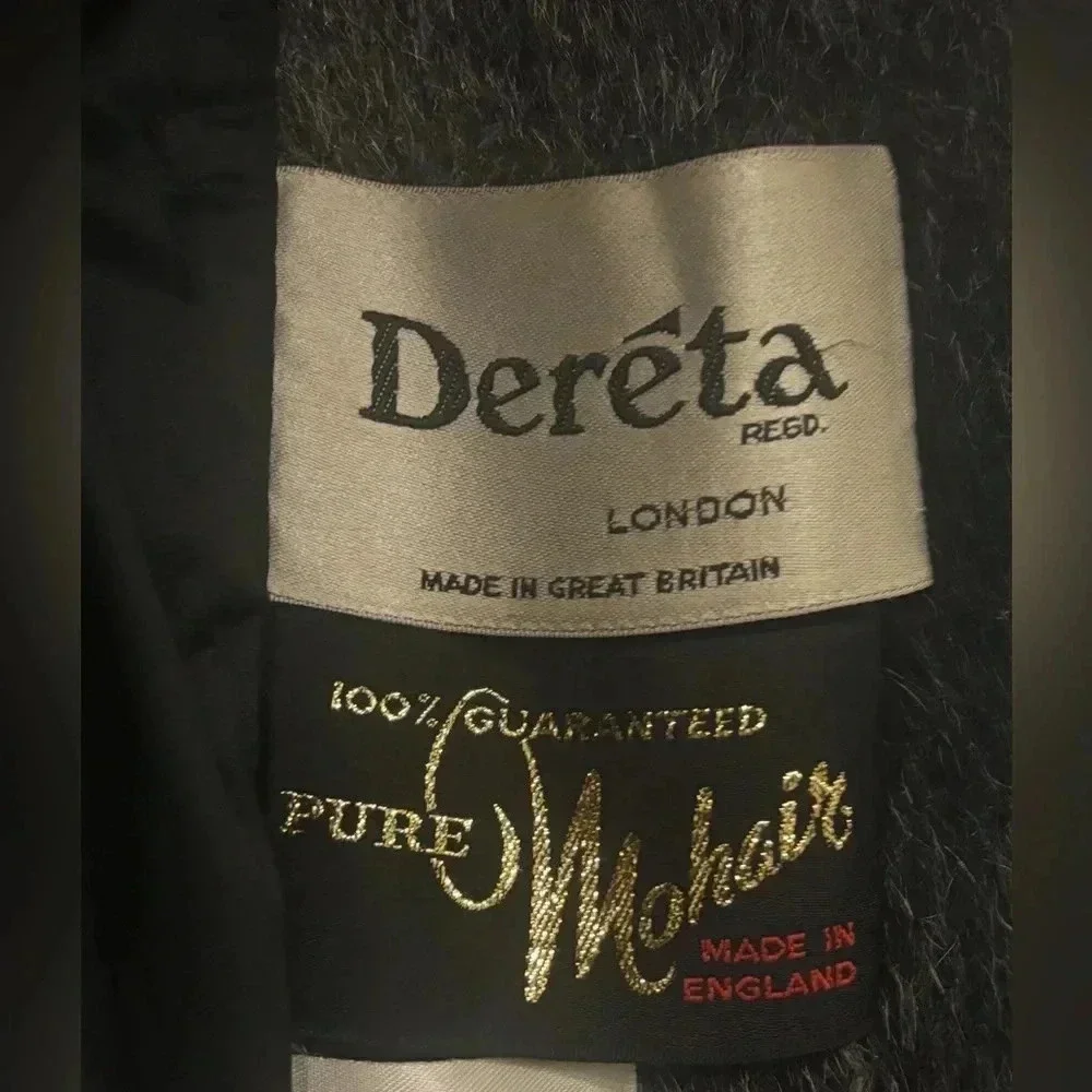 Vintage Dereta London Mohair Plaid Coat – 60s Mod, Old Money Style - Picture 4 of 6